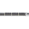 Front view of Cisco Catalyst WS-C3750X-48T-S 48-port Gigabit non-PoE stackable switch showing data ports and empty network module slot.