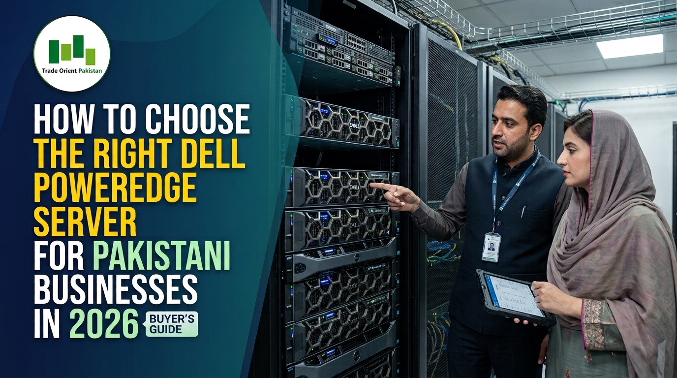 Dell PowerEdge server selection guide for Pakistani businesses showing rack and tower servers